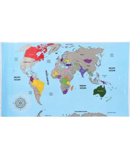 Stírací mapa světa 82 x 58 cm