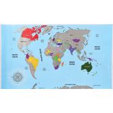 Stírací mapa světa 82 x 58 cm