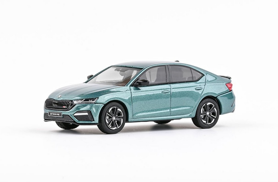 Abrex Škoda Octavia IV RS (2020) Zelená Water World Metalíza 1:43