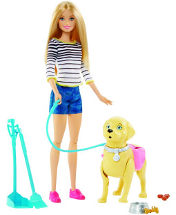 Mattel Barbie procházka s pejskem