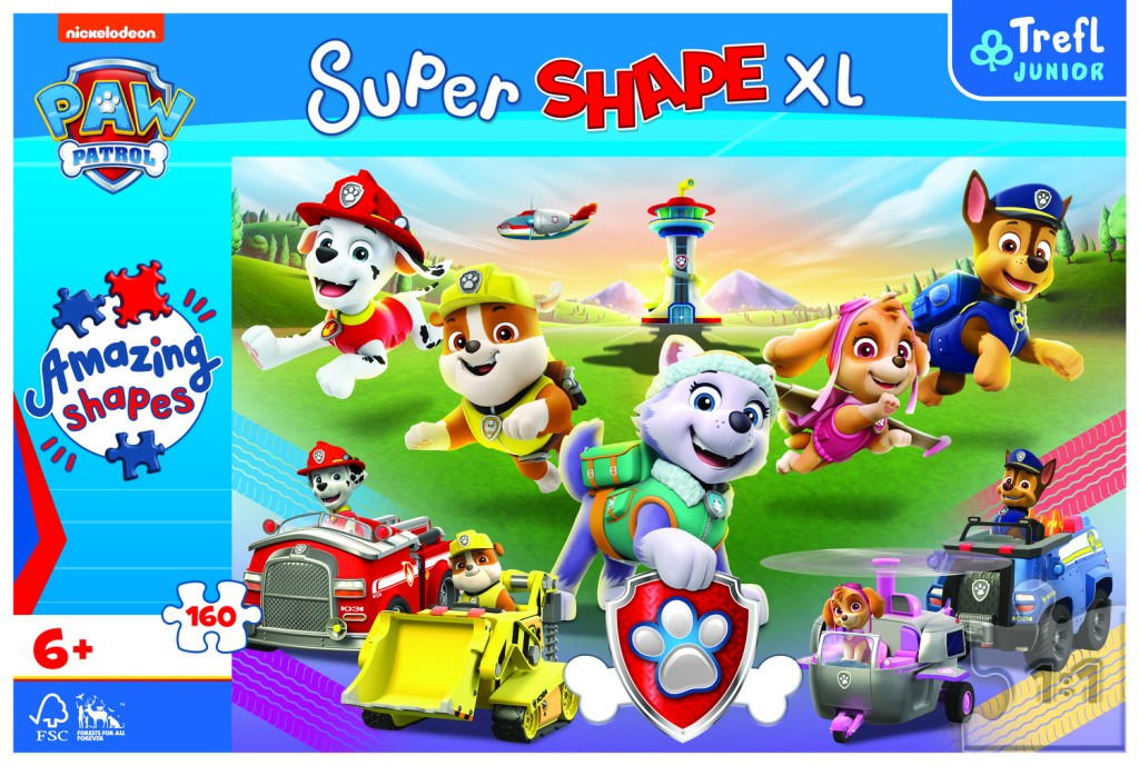 Tref Puzzle Tlapková patrola Super Shape 160 XL dílků