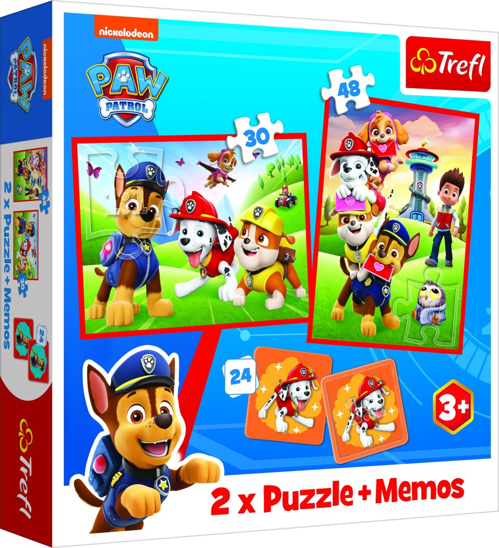 Trefl Puzzle Tlapková patrola 2v1, pexeso