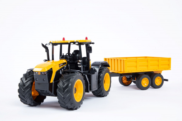 Fleg Traktor JCB na dálkové ovládání s přívěsem, 73cm, 1:16