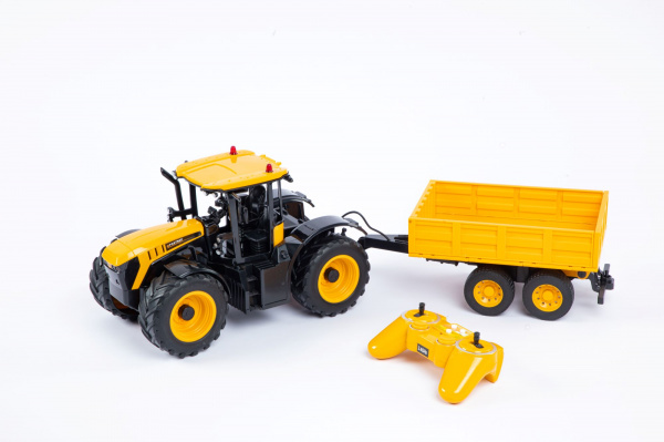 Fleg Traktor JCB na dálkové ovládání s přívěsem, 73cm, 1:16