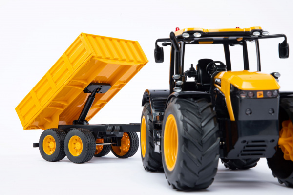 Fleg Traktor JCB na dálkové ovládání s přívěsem, 73cm, 1:16