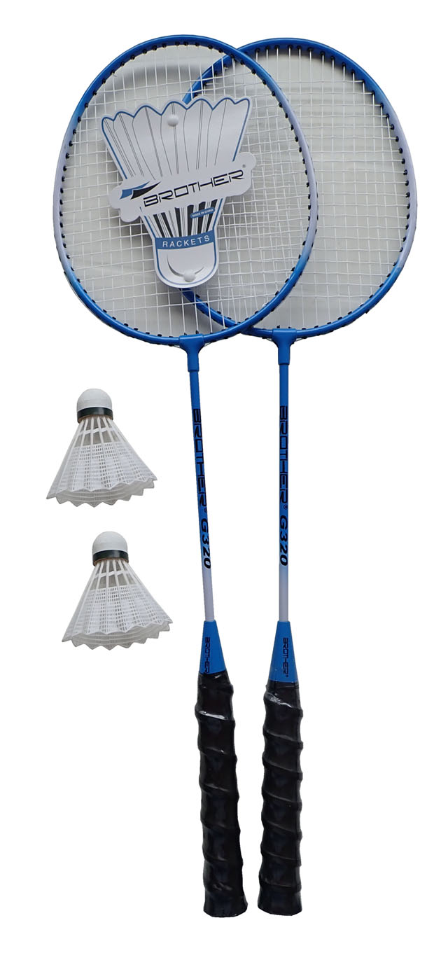 Badmintonová sada Brother, 2 ocelové rakety a míček