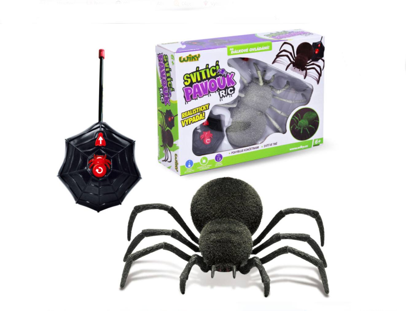 Wiky RC Pavouk svítí ve tmě 20 cm