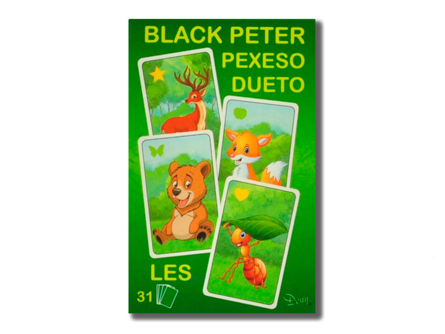 Černý Petr, Dueto, pexeso 3v1 - Les 7x10,5cm