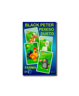 Černý Petr, Dueto, pexeso 3v1 - Farma 7x10,5cm