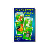 Černý Petr, Dueto, pexeso 3v1 - Farma 7x10,5cm