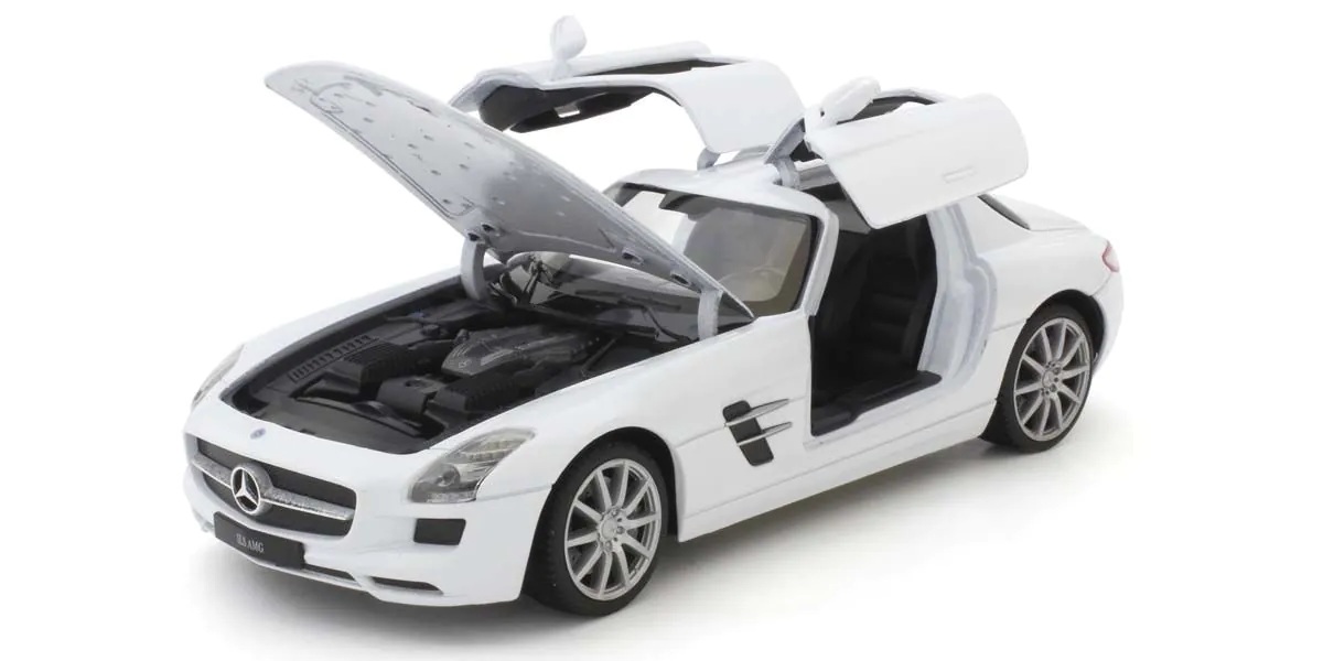 Welly Mercedes Benz SLS AMG bílý 1:24