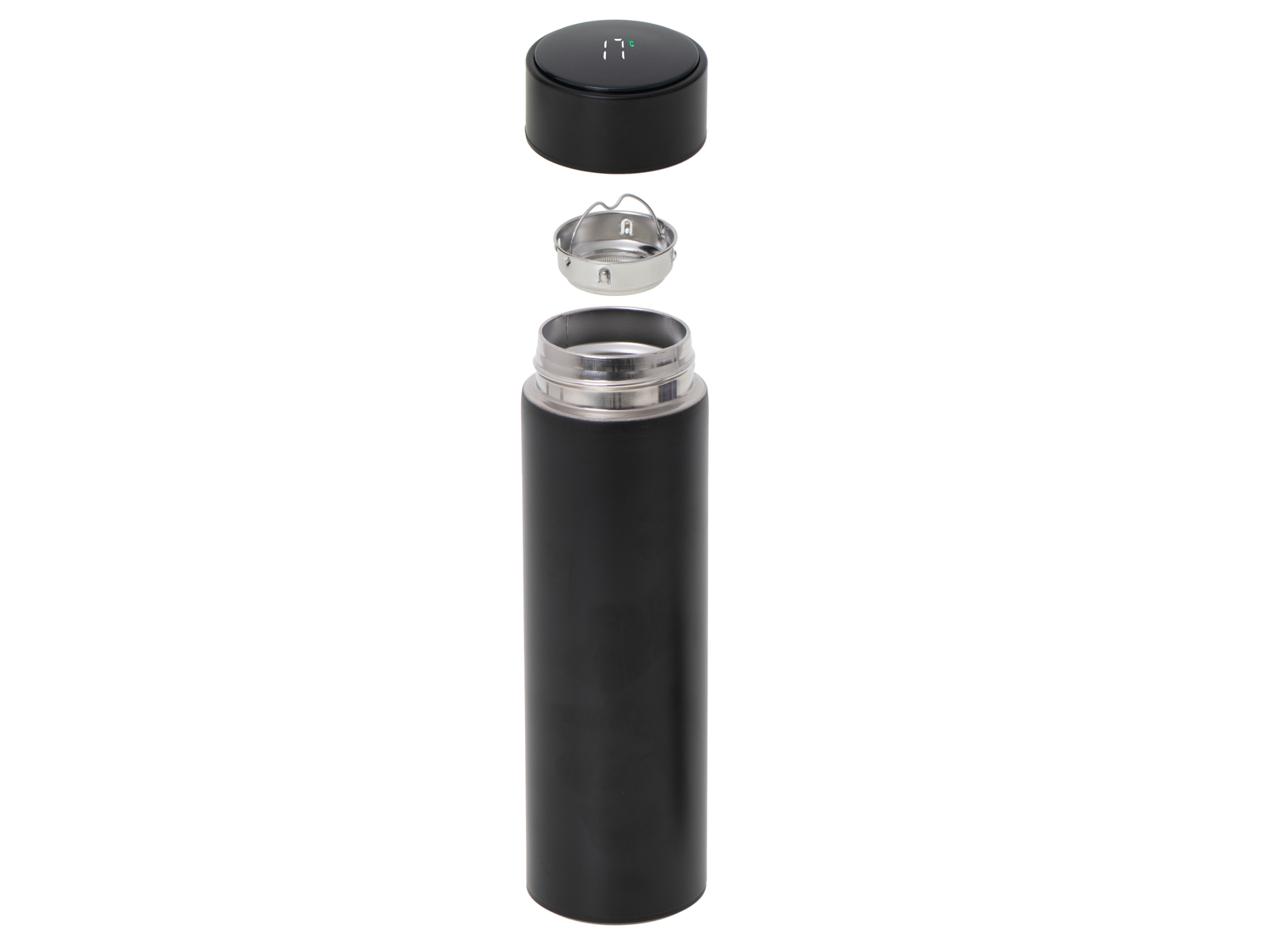Nerezová termoska SMART LCD, černá, 500 ml