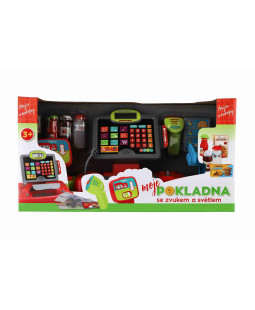 Teddies Dětská velká digitální pokladna s doplňky se zvukem a světlem 