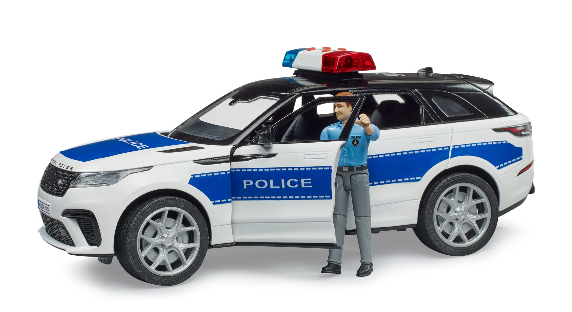 Bruder 2890 Range Rover Velar policejní vozidlo s policistou