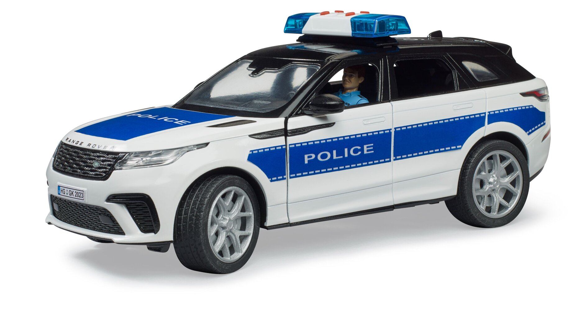 Bruder 2890 Range Rover Velar policejní vozidlo s policistou