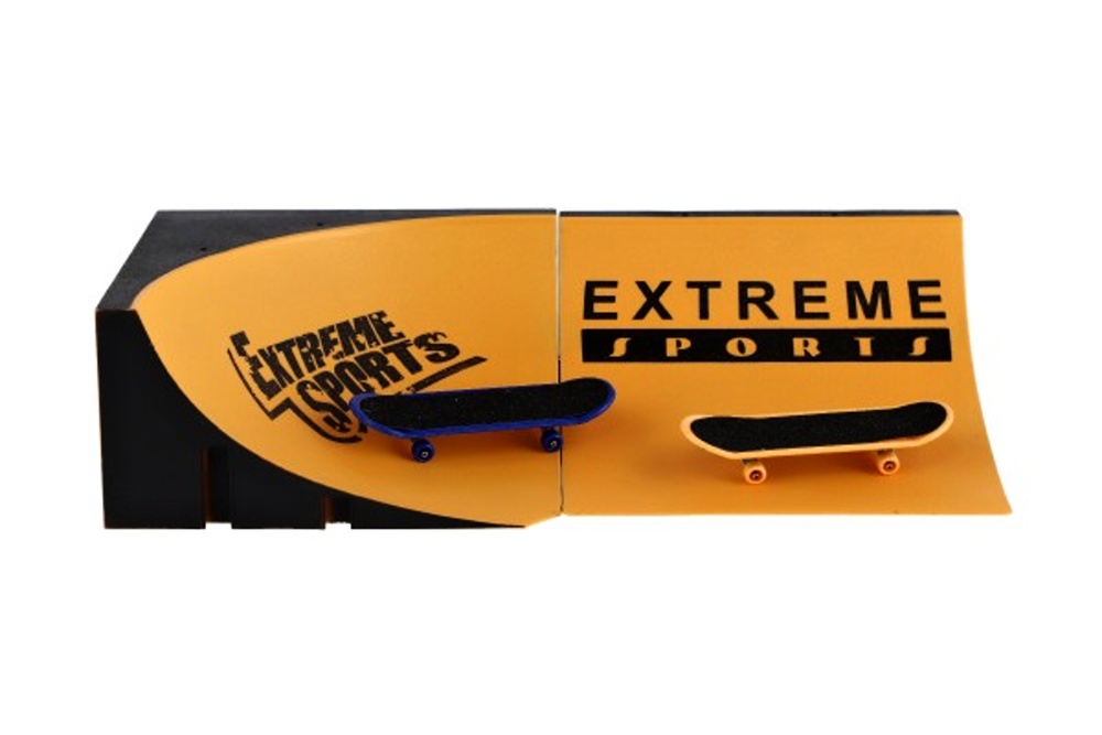 Prstový skateboard sada 2ks s rampou, 35x9x18 cm
