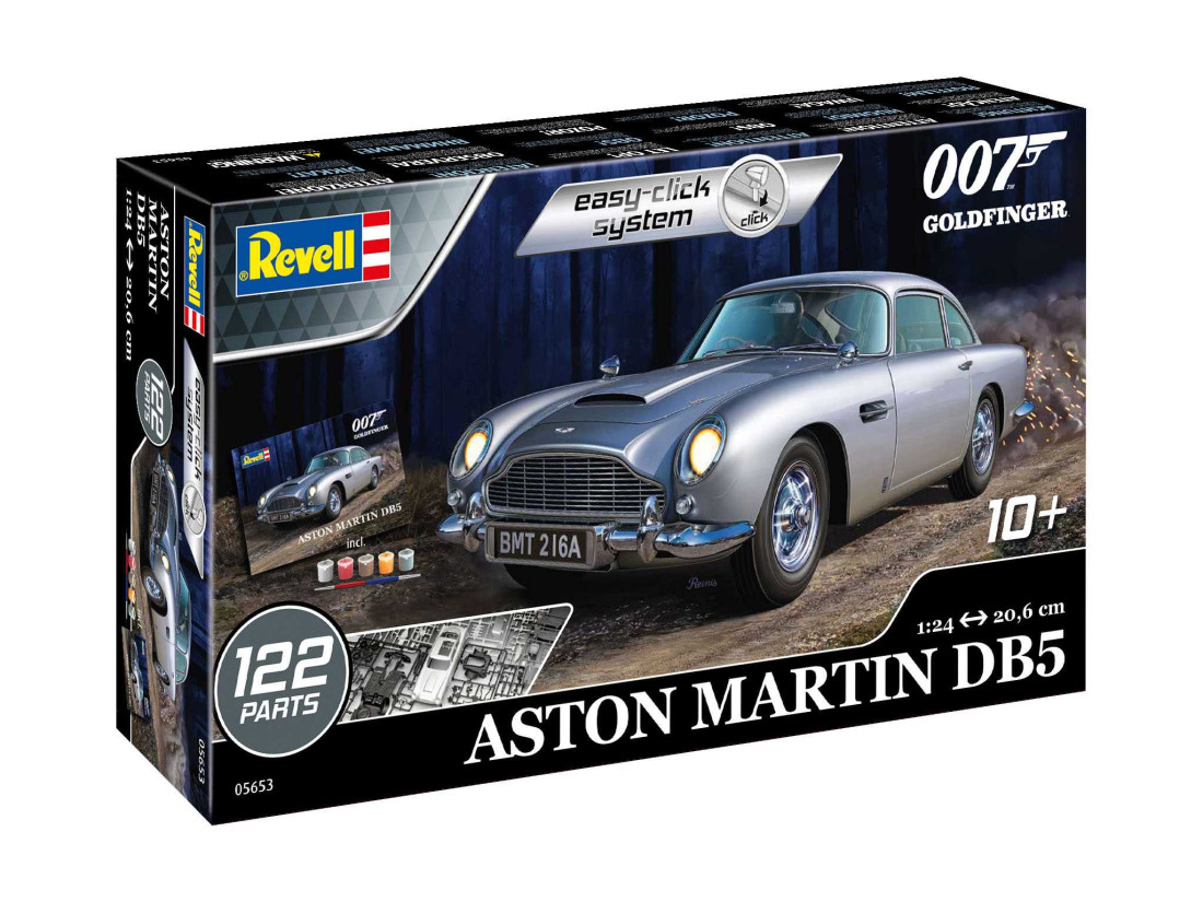 Revell Aston Martin DB5, James Bond 007 - Goldfinger (Easy-Click System, Model Set) 1:24