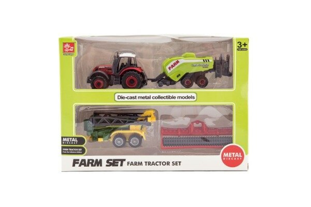 Sada zemědělských strojů, plast - 21x15x6cm