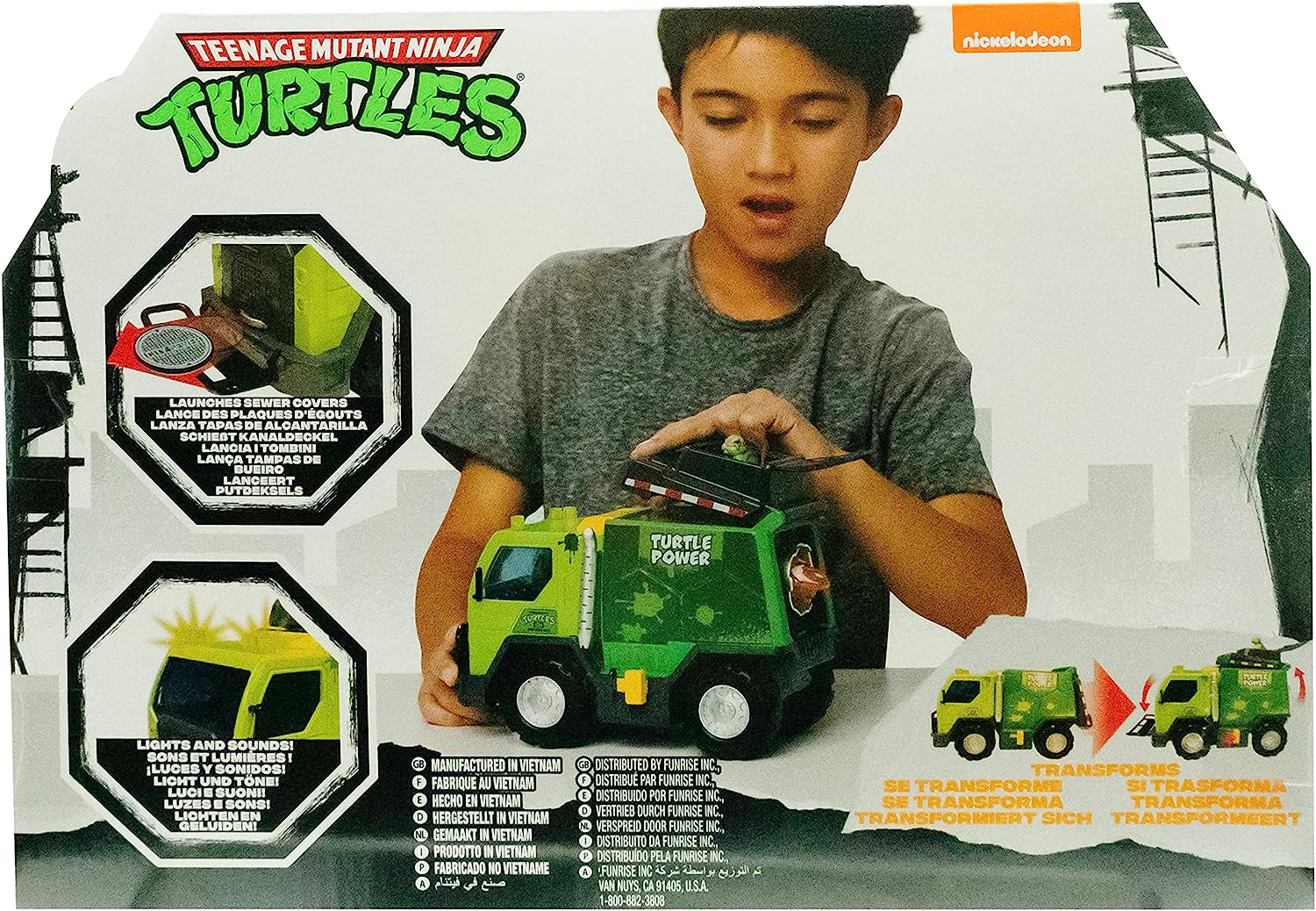 Funrise Želvy Ninja Bitevní popelářské auto