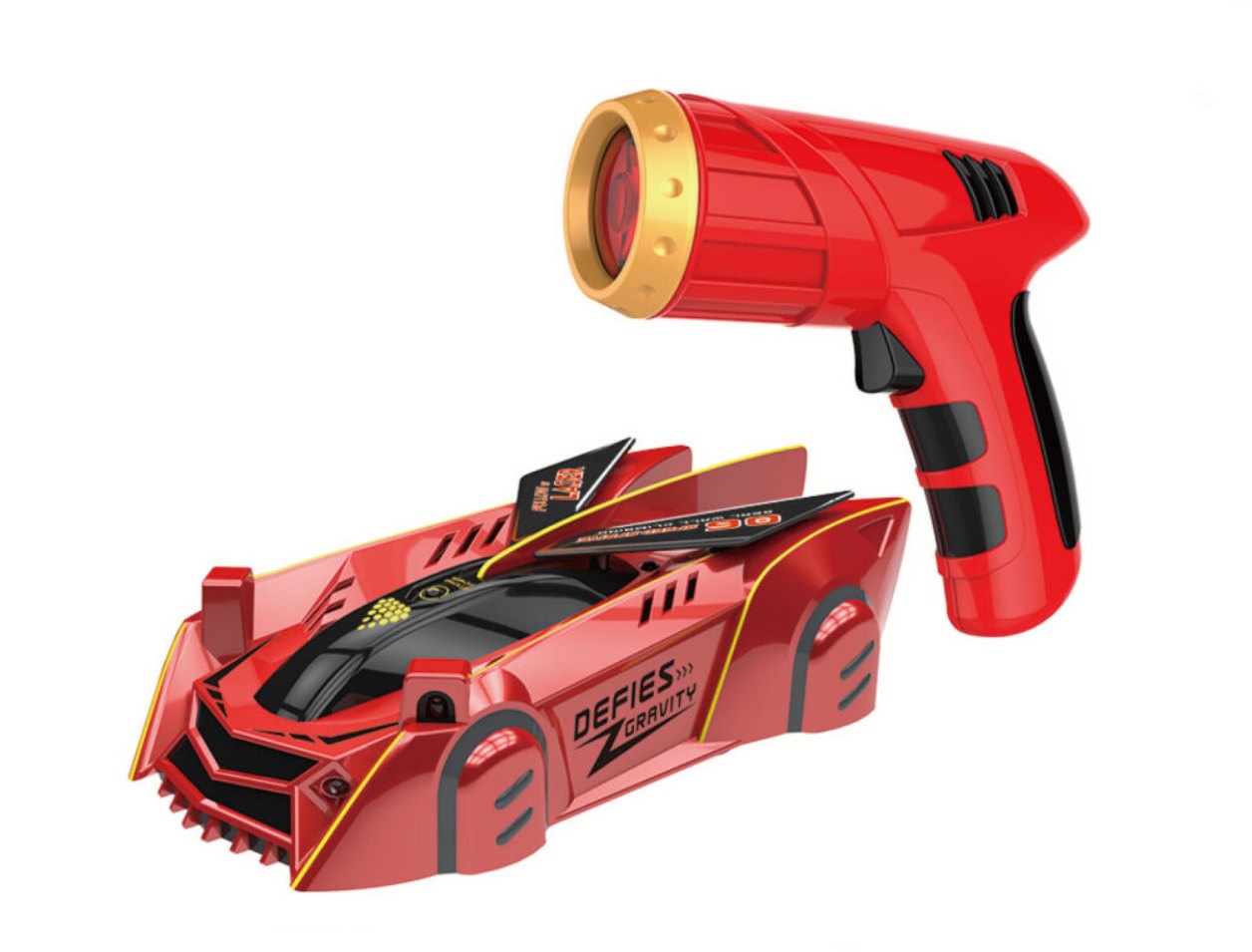 Antigravitační auto s laserem, červené, 15cm
