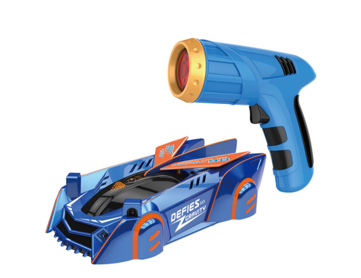 Antigravitační auto s laserem, modré, 15cm
