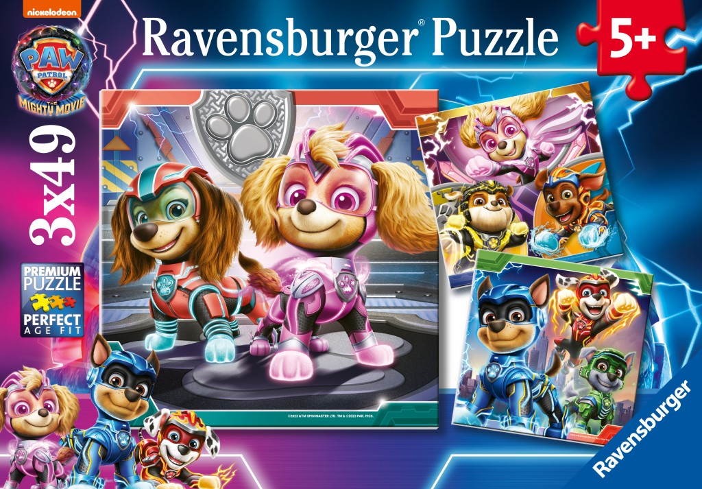 Ravensburger Puzzle Tlapková patrola ve velkofilmu 3x49 dílků