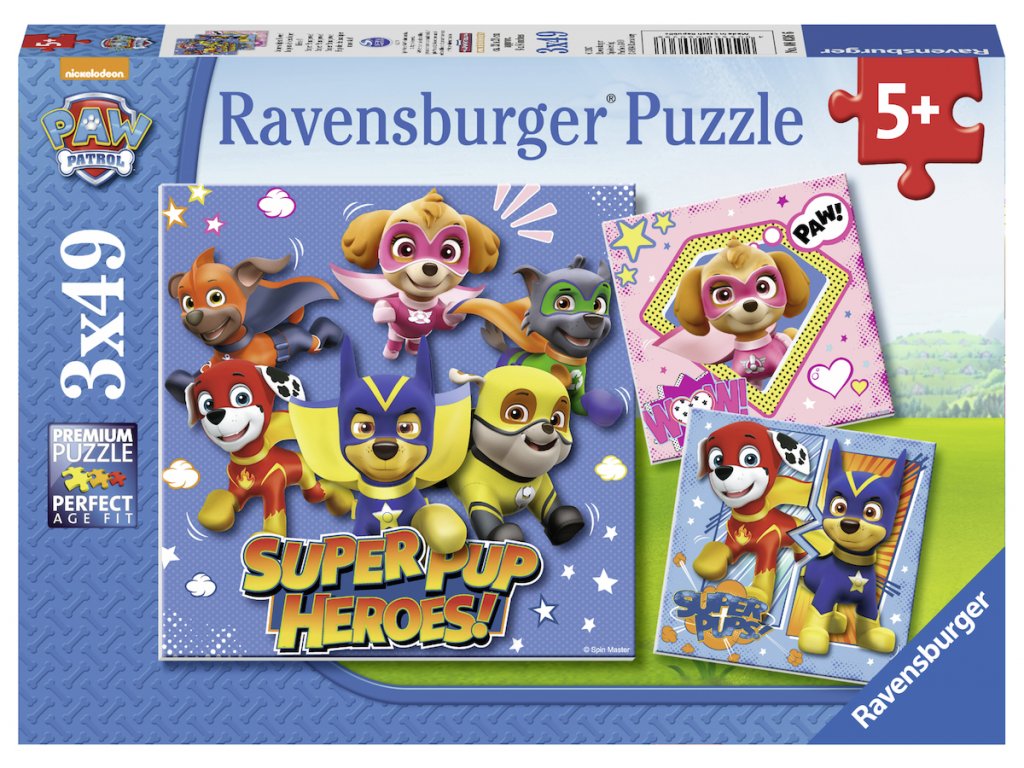 Ravensburger Puzzle 080366 Tlapková Patrola 3x49 dílků