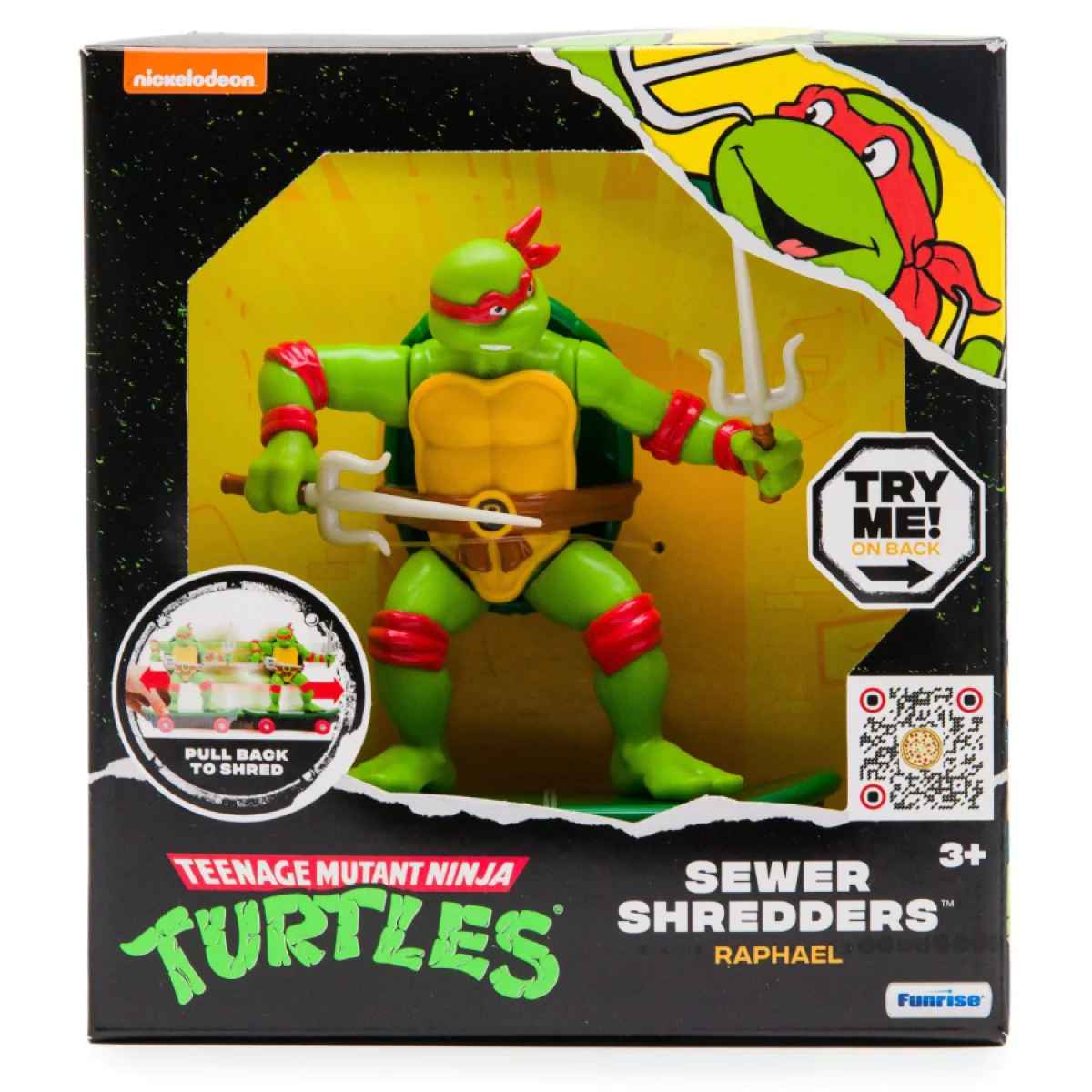 Funrise Želvy Ninja na skejtu Sewer Shredders Movie Raphaelo, 13 cm
