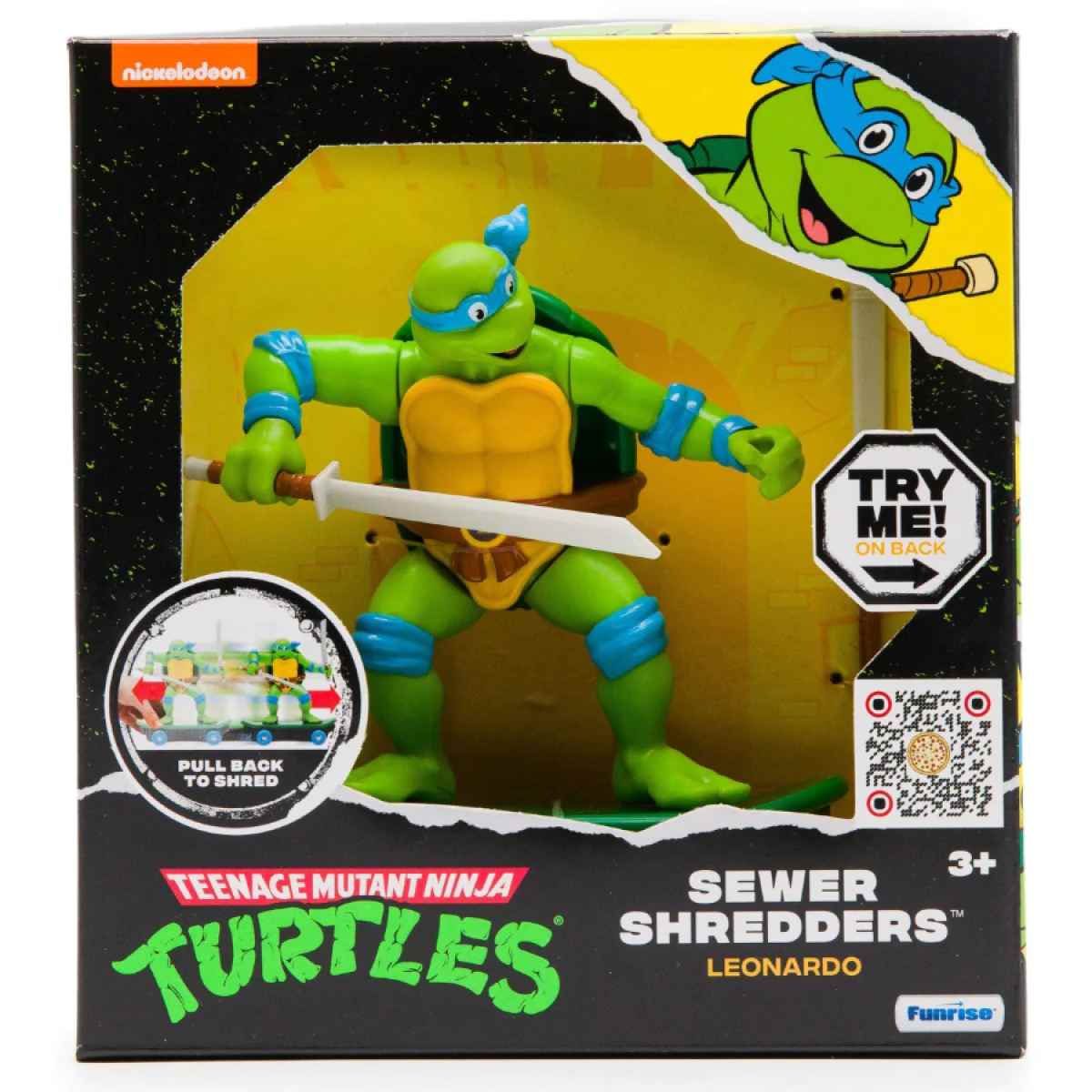 Funrise Želvy Ninja na skejtu Sewer Shredders Movie Leonardo, 13 cm