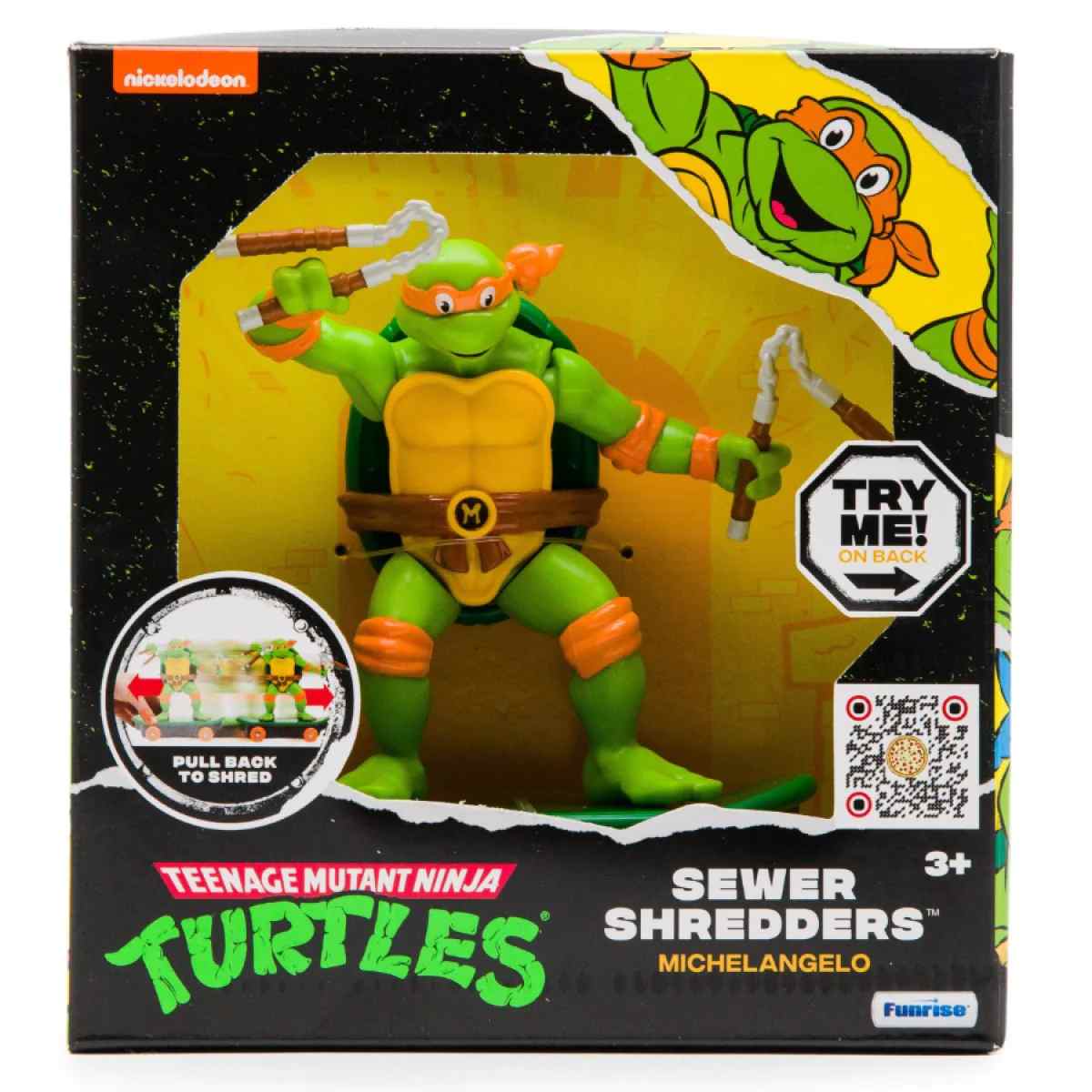 Funrise Želvy Ninja na skejtu Sewer Shredders Movie Michelangelo, 13 cm