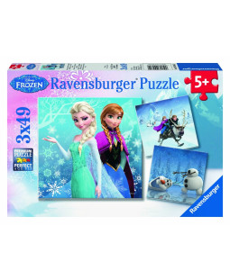 Ravensburger Puzzle Ledové království dobrodružství na sněhu 3x49 dílků 