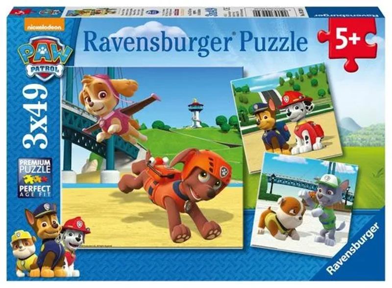 Ravensburger Puzzle Tlapková patrola Psí tým, 3x49 dílků