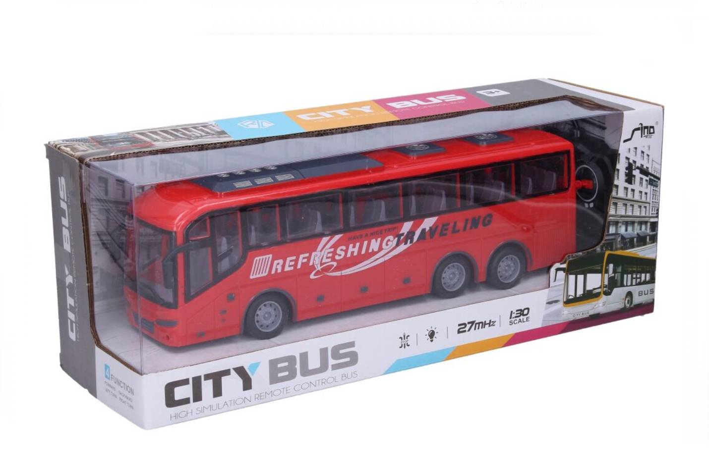 Wiky Autobus na dálkové ovládání, Červený, 32 cm