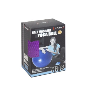 Masážní gymnastický míč HMS YB03N 55 cm fialový
