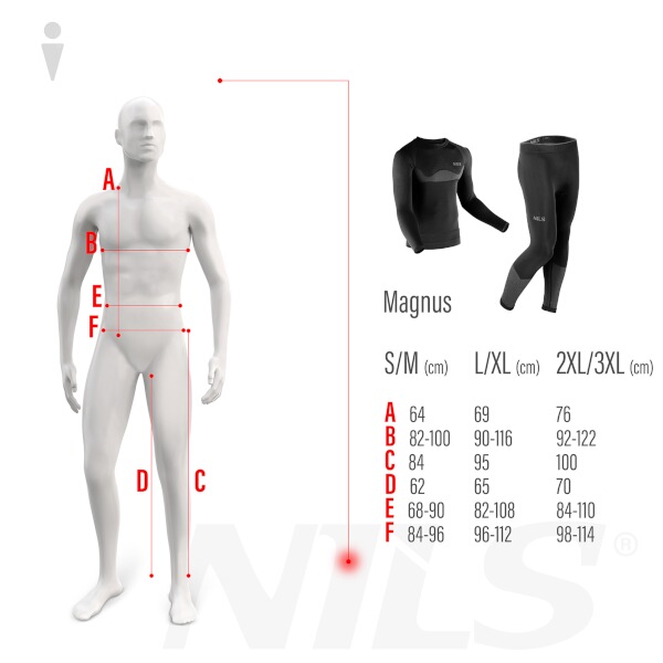 Set pánského funkčního prádla NILS BTZ0464 Magnus černé L/XL