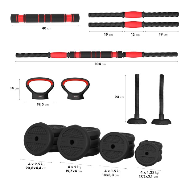 Sada činek HMS SGN130 Pro 6v1, 30 kg