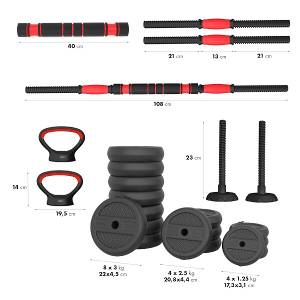 Sada činek HMS SGN140 Pro 6v, 40 kg