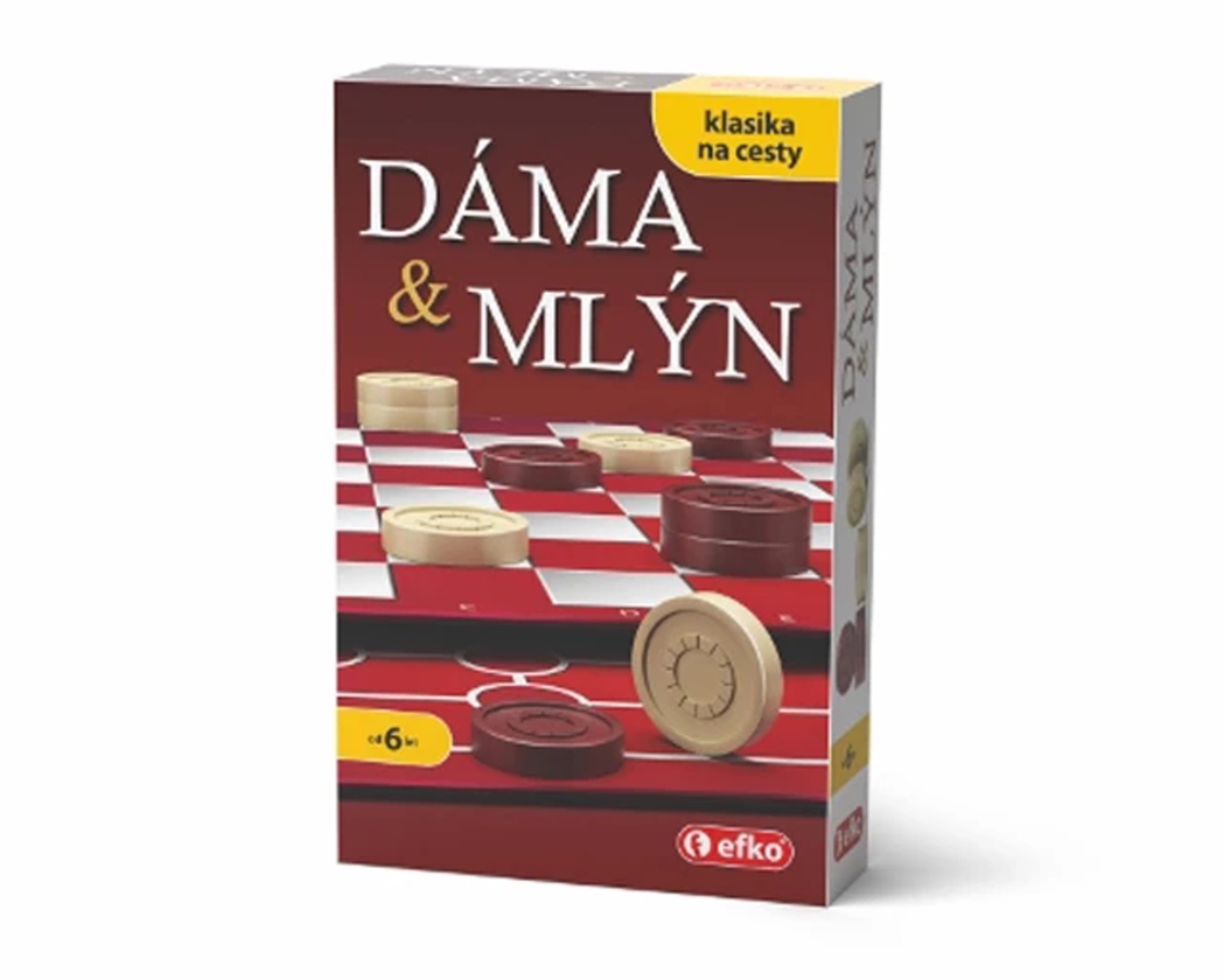 Efko cestovní hra Dáma a Mlýn