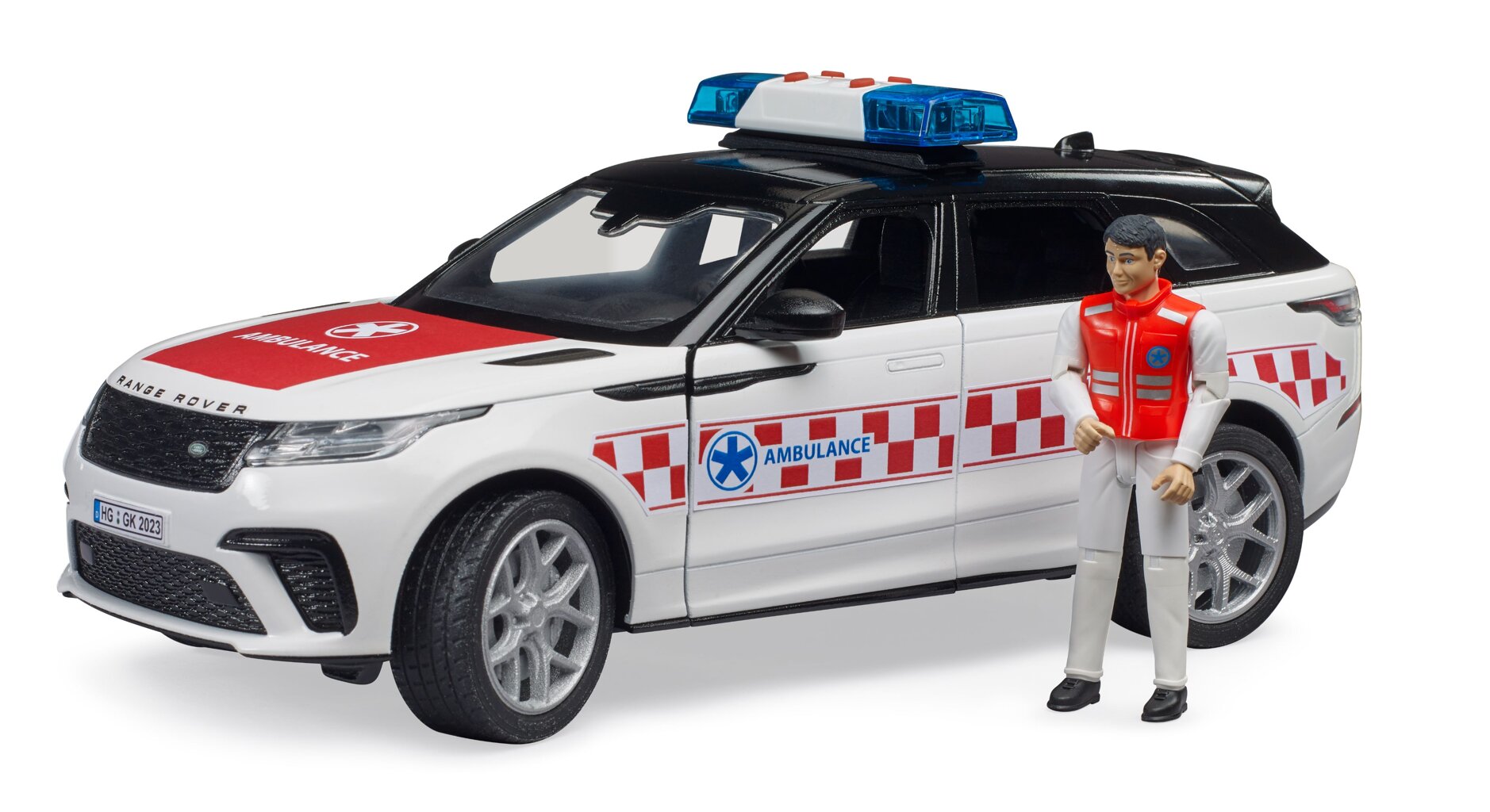 Bruder 2885 Range Rover Velar ambulance s ridicem