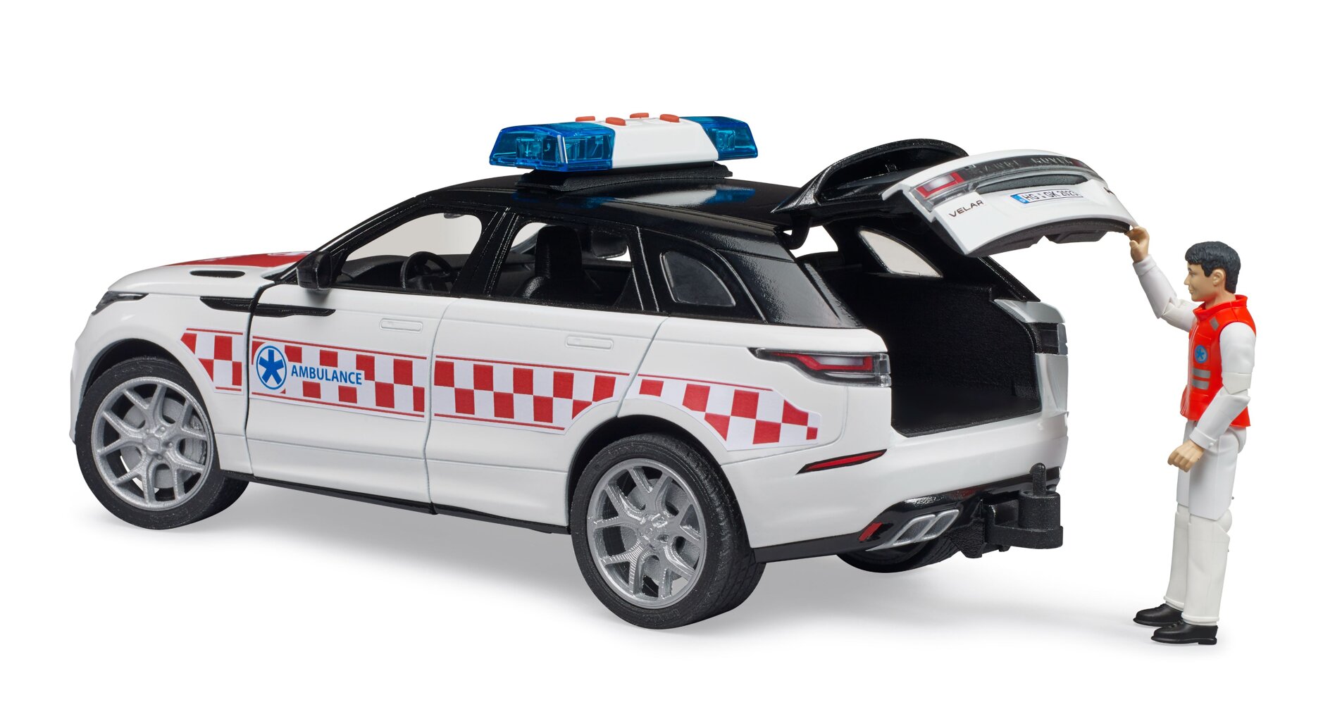 Bruder 2885 Range Rover Velar ambulance s ridicem