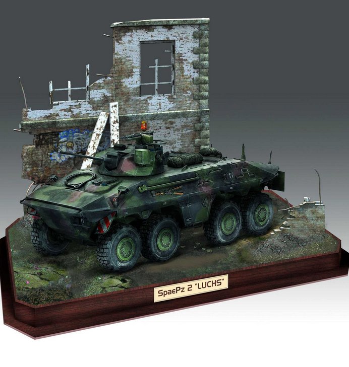 Revell ModelKit tank 03321, SpPz2 Luchs a 3D Puzzle diorama (1:35)