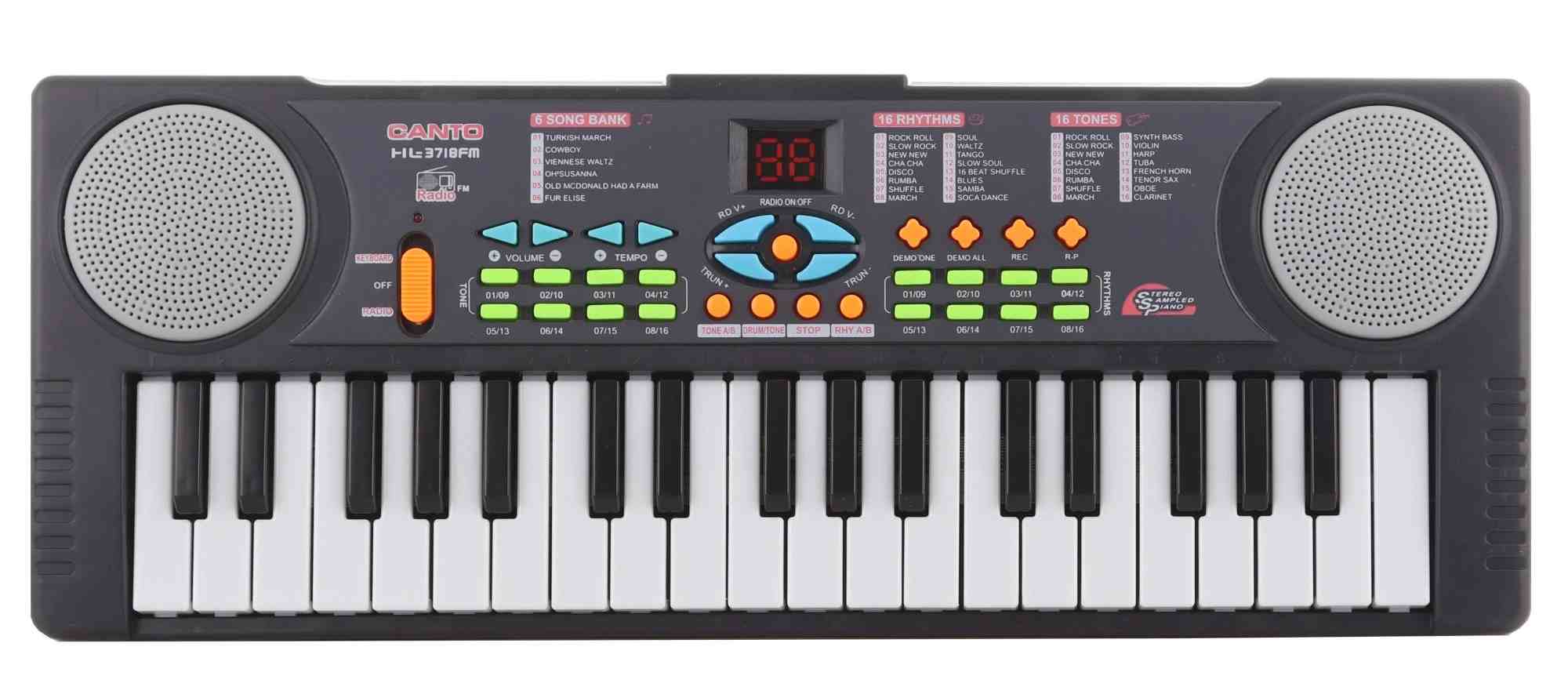 Elektronické dětské pianko s rádiem