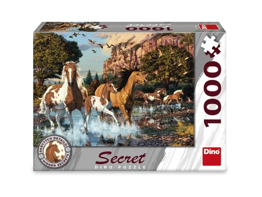 Dino Puzzle Skrytí koně 1000 dílků secret collection