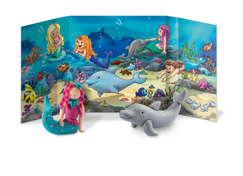 FIMO sada kids Form & Play Mořské víly, 4 x 42g