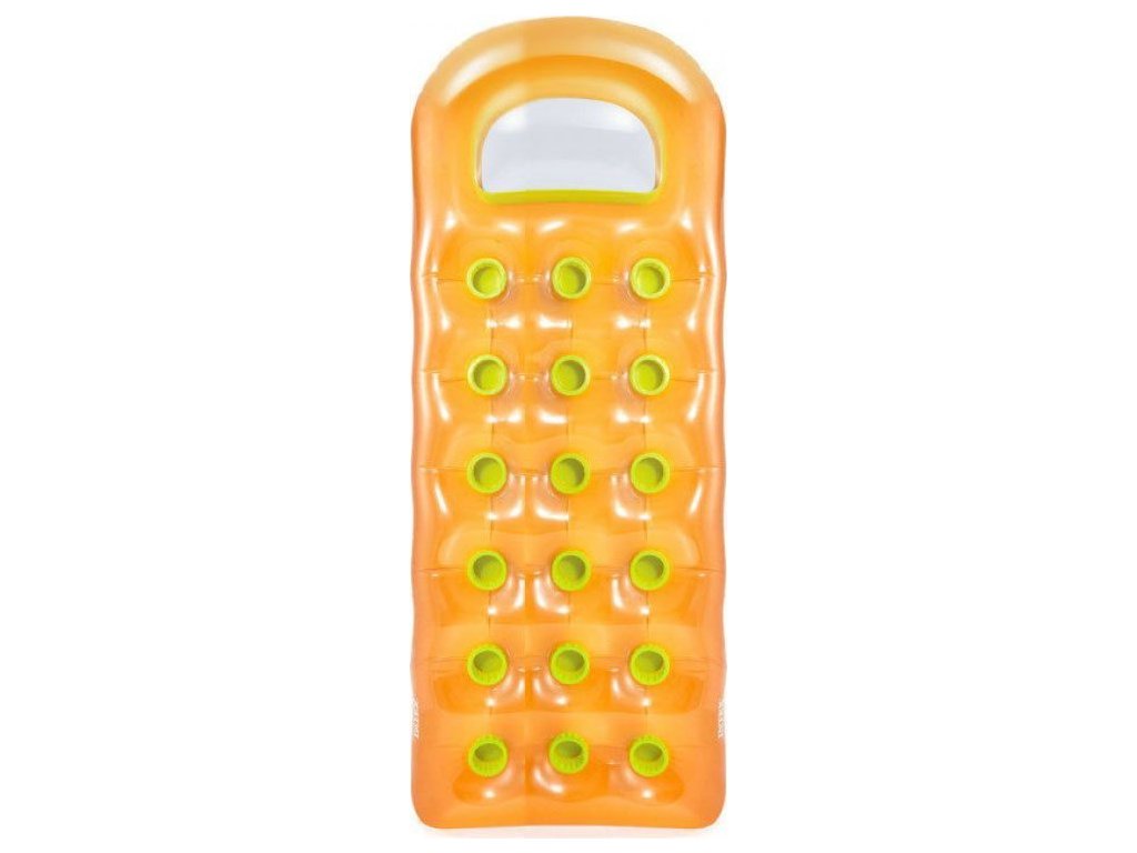 Intex 59895 Nafukovací léhátko s oknem, oranžové 188x71 cm