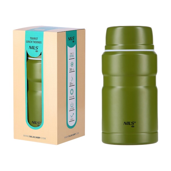 Termoska na jídlo NILS Camp NCT02, zelená, 750 ml