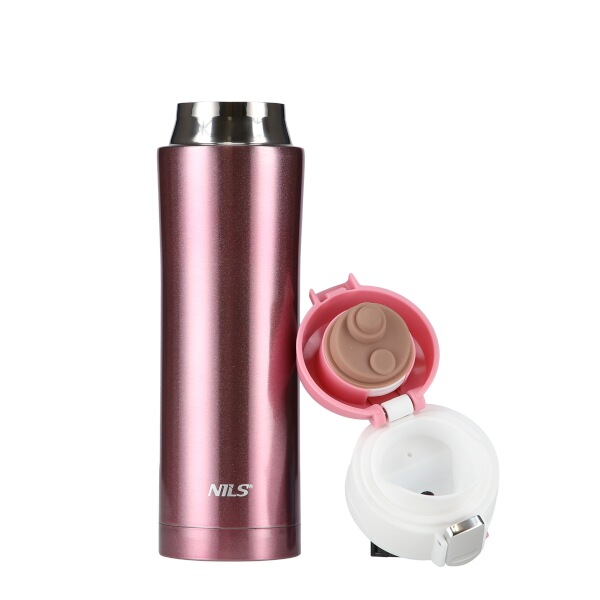 Termoska NILS Camp NCB10 růžová, 500 ml.