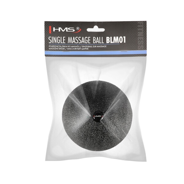 Masážní míč HMS BLM01 Lacrosse Ball, 12 cm, černý