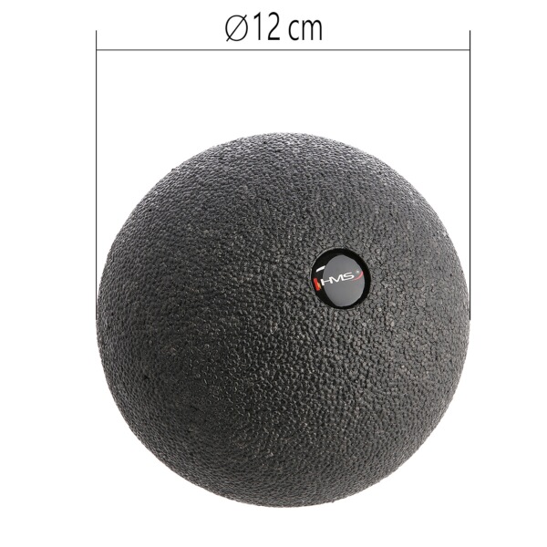 Masážní míč HMS BLM01 Lacrosse Ball, 12 cm, černý