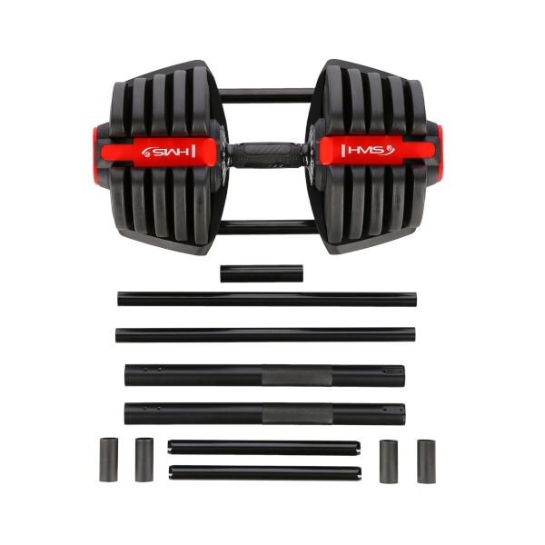 Jednoruční, obouruční variabilní činka HMS SGR40 PRO SET 2v1, 40 kg